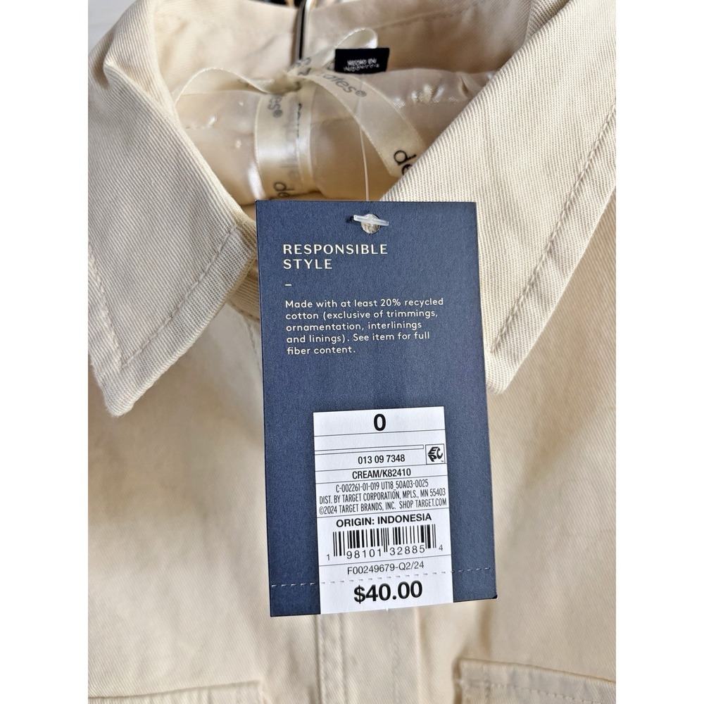 Universal Thread Women's Boiler-suit In Cream - Size 0 - Picture 2 of 6